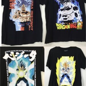 Dragon Ball Super Saiyan God Super Saiyan Vegeta Set Of 4 Black T-Shirt L